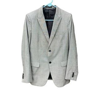 $490 THEORY Gray Jacket Sport Coat Wool Silk Mens Size 40 R Luxury Blazer